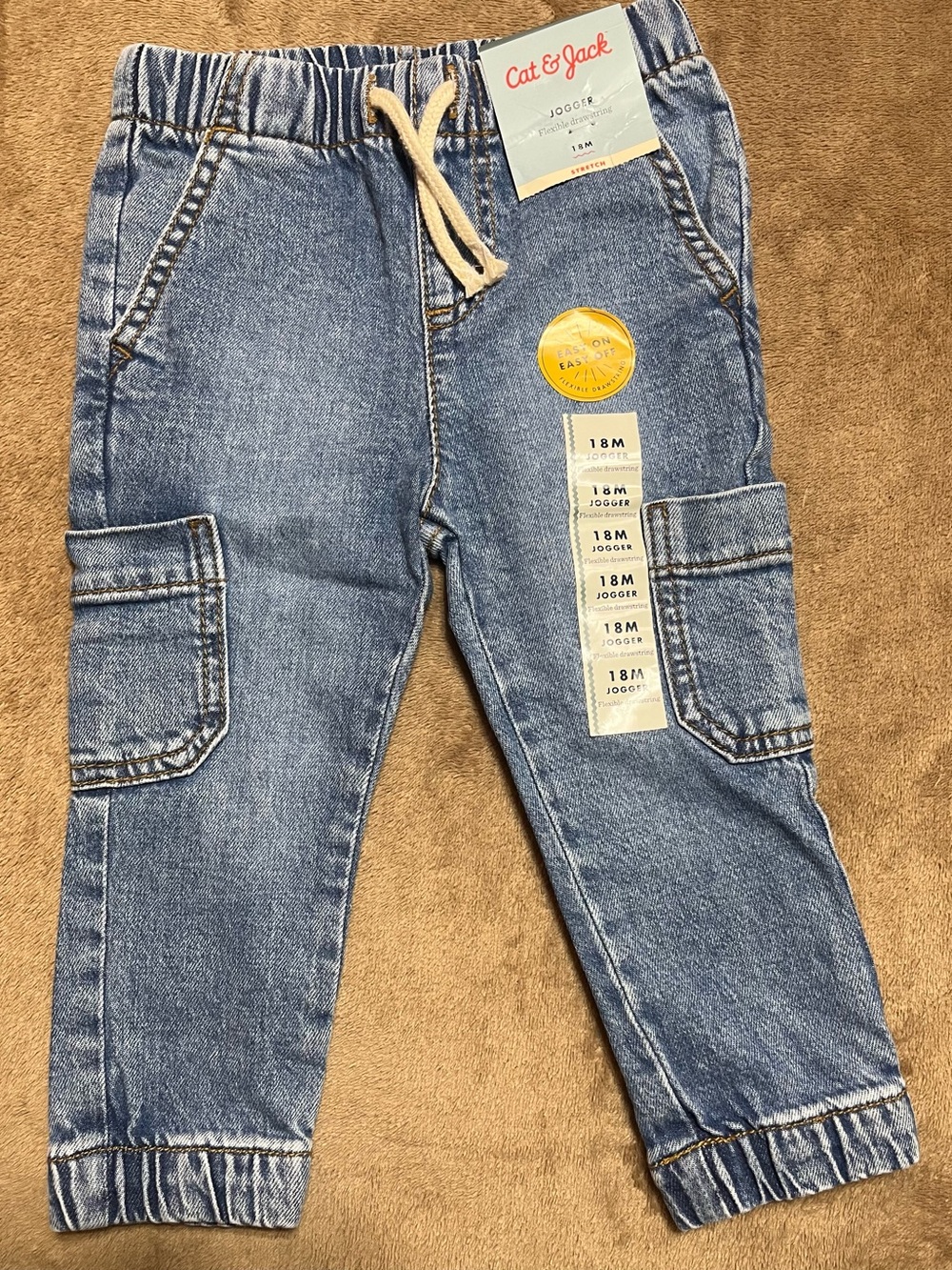 Cat & Jack Light Blue Denim Jogger Pants